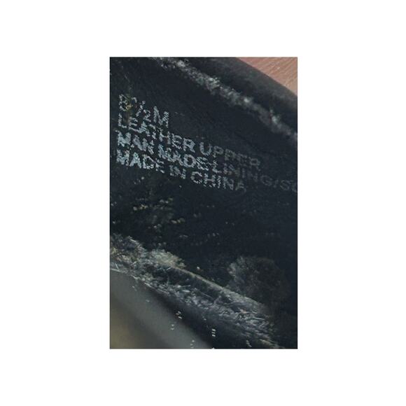 Trouve Remi Pump Chunky Platform Stacked Heel Shoes 8.5M Black Leather Coquette - Picture 8 of 10